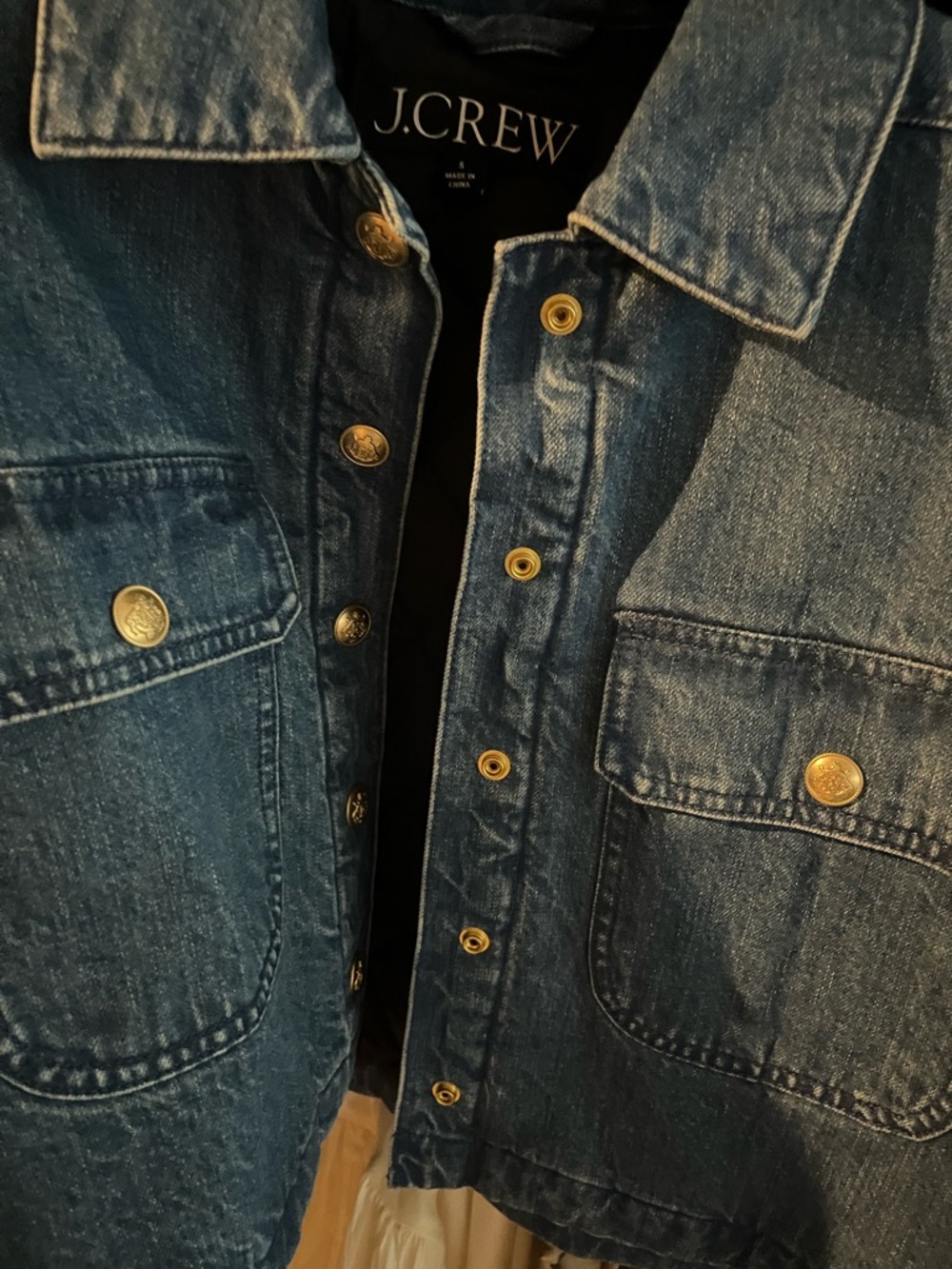 J.Crew Classic Blue Denim Jacket Cropped - size small - Picture 5 of 9